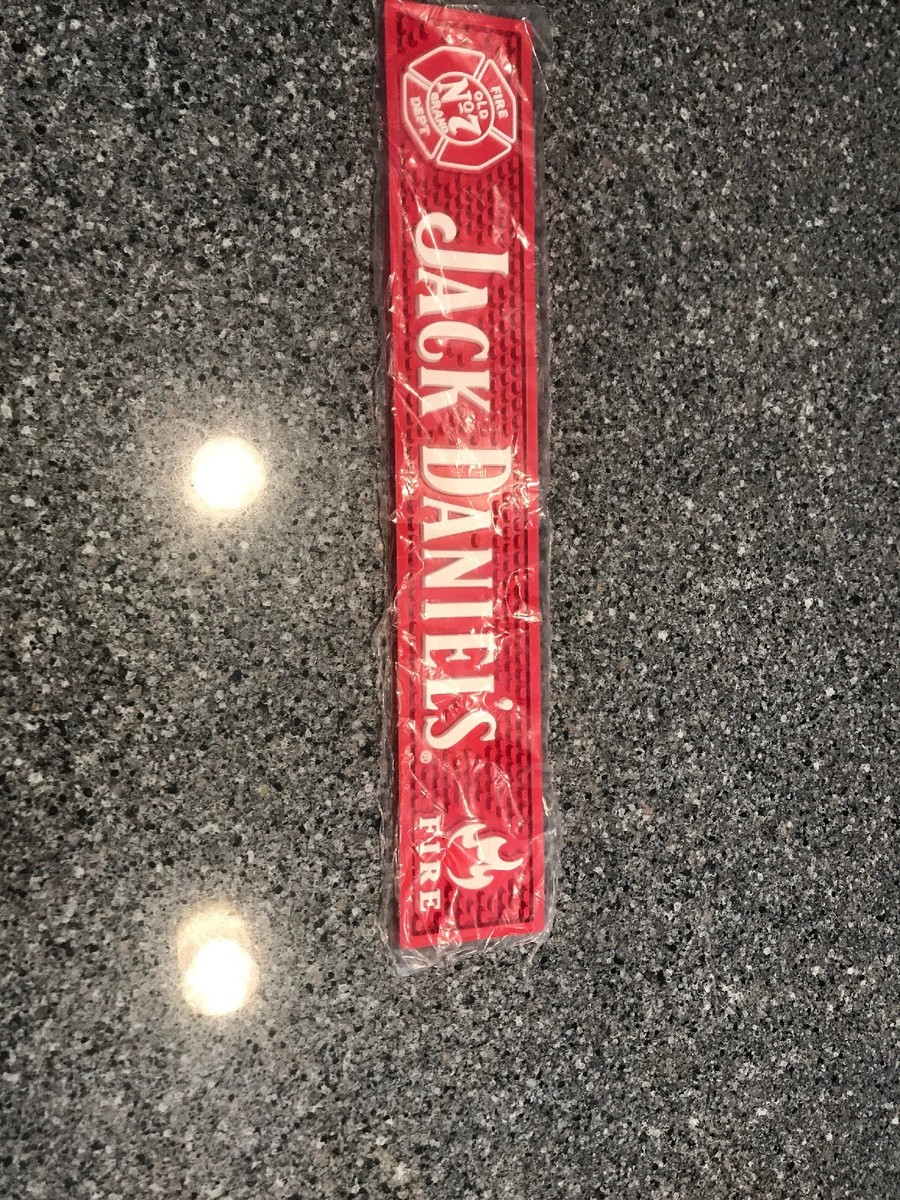 Jack Daniels Bar Mat Fire Old 7, Fire Department Old Rubber  Mat