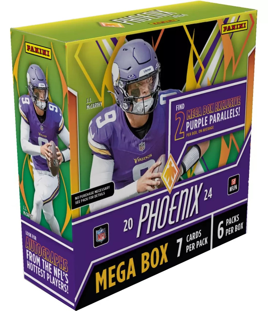 2024 Panini Phoenix Football NFL Trading Cards Mega Box - 2 Purple