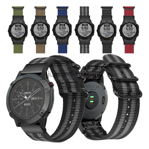 20mm 22mm 26mm Military Nylon Watch Band Strap For Garmin Fenix 7X 6/6X/6S/5/5X  | eBay