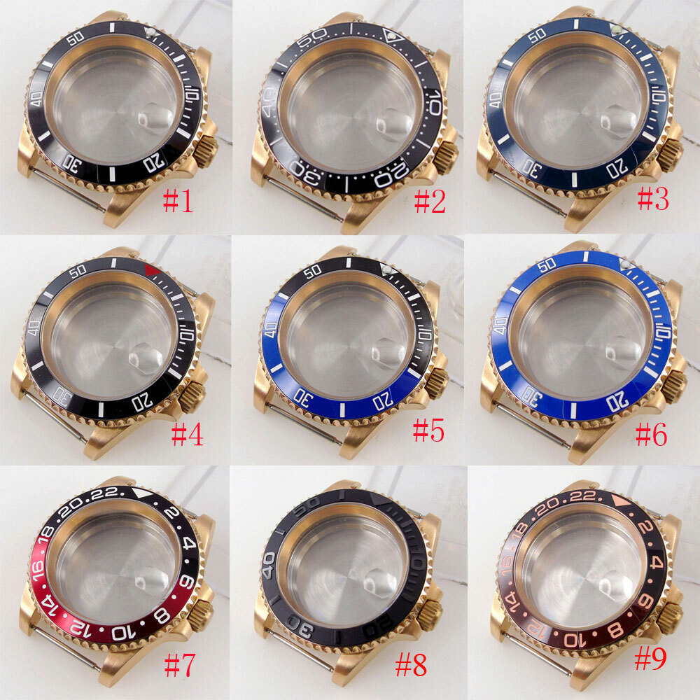 40mm CUSN8 solid Bronze sapphire glass Watch Case fit Japan NH35