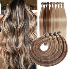 150G Thick Nano Ring Tip Remy Human Hair Extensions Micro Loop Beads Links I Tip