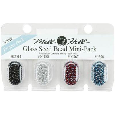 Mill Hill 2,2 mm kleine Glasperlen Mini-Pack 830 mg x 4 Stck.