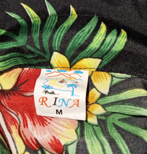 Rina Hawaiian Bahamas Island Shirt Short Sleeve Button-Up Men's Size Medium - Picture 4 of 4
