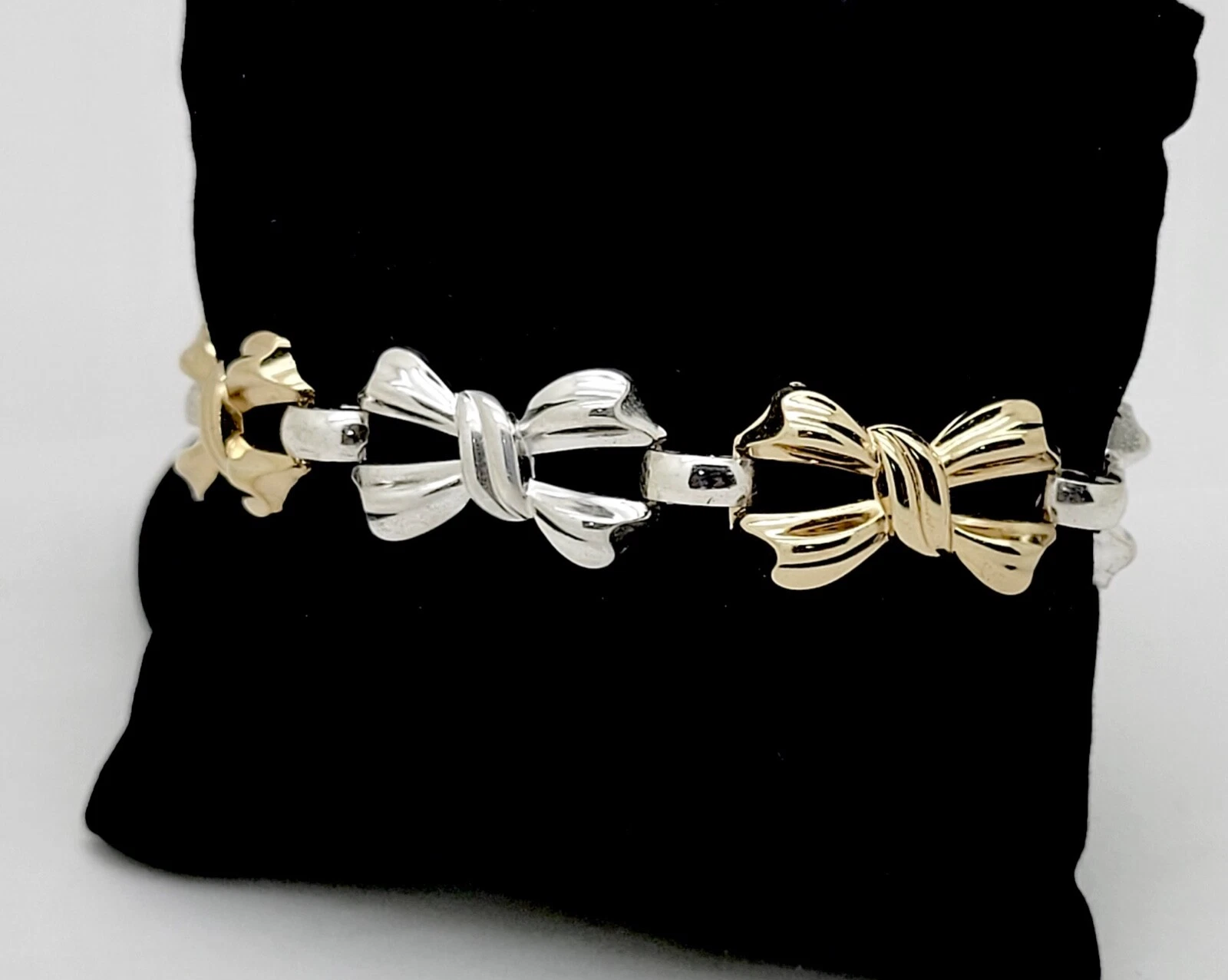 BRACELET ARC VINTAGE CHRISTIAN DIOR ALLEMAGNE ARGENT STERLING DORÉ,7 3/4
