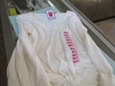 Women's Status BY CHENAULT Cream Long Sleeve Shirt / Top MSRP- 68.00