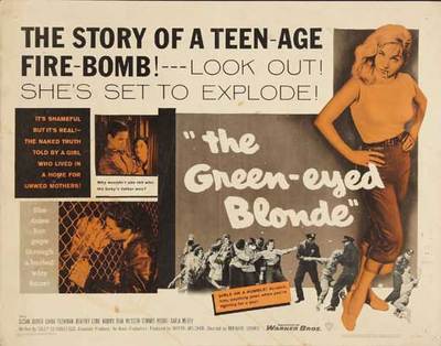 THE GREEN-EYED BLONDE Movie POSTER 22x28 Half Sheet Susan Oliver Linda Plowman
