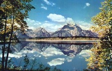 Jackson Lake Teton Range Wyoming Postcard