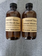 2 Bottles Natural Source Colloidal Liquid Minerals - 8oz X 2 free shipping 