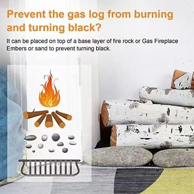 16 inch Fireplace gas logs for ventless vented gas propane white birch wood  6pcs | eBay