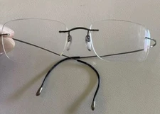 Silhouette Eyeglasses Frame 7565 60 6107 130 Titan Gunmetal Rimless Austria M163