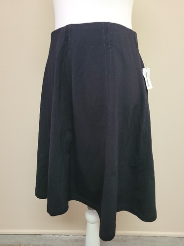 NWT ROZ & ALI Women's Skirt A-Line Elastic Waist Black Color Stretch.Size L - Picture 4 of 17