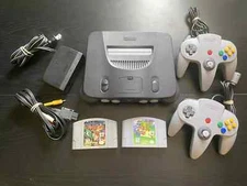 Nintendo 64 Console System Bundle 2 Controllers Banjo Kazooie Super Mario 64 N64