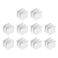 10pcs Parallel Notch Heatsink for MOS GPU IC Chip Silver 8.5x8.5x8mm-