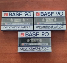 BASF CR-E II Chromdioxid Extra II 90 MIN High Bias CrO2 Cassette Tape France (3)