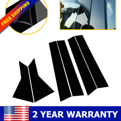 #ad 6PCS Door Pillar Post Cover Kit Gloss Black for 2022 Honda Civic 11th Gen Glossy $14.24