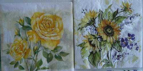 12 Servilletas Rosa Amapola Girasol Flores Lavanda Decoupage Artesanías Diarios Tarjetas - Imagen 5 de 8