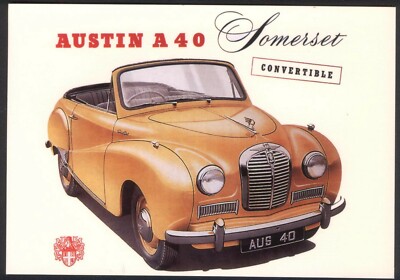 Moderne Postkarte: Austin A40 Somerset (Cabrio). Repro Werbung (Opie ROFF28)