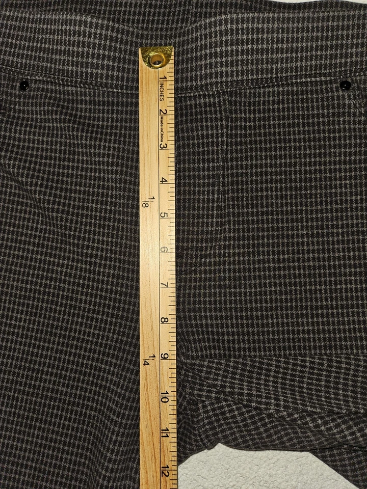 7 For All Mankind Leggings Pull On Para Mujer XXL Negro/Gris Cuadros Elastizados Informales Foto 4 de 4