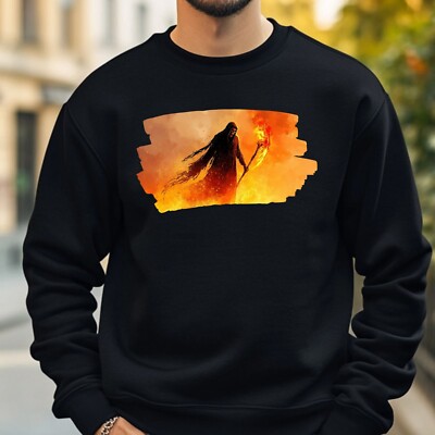 Sensenmann in Flammen Sweatshirt Kuschelig und Perfekt für jeden Anlass Sbis4XL