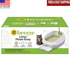 Cat Litter Box System Non Clumping Pellets Absorbent Pads Low Dust Odor Control