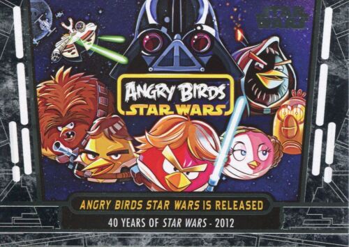 Star Wars 40th Anniversary Base Card #96 Angry Birds Star Wars is Released - Foto 1 di 1