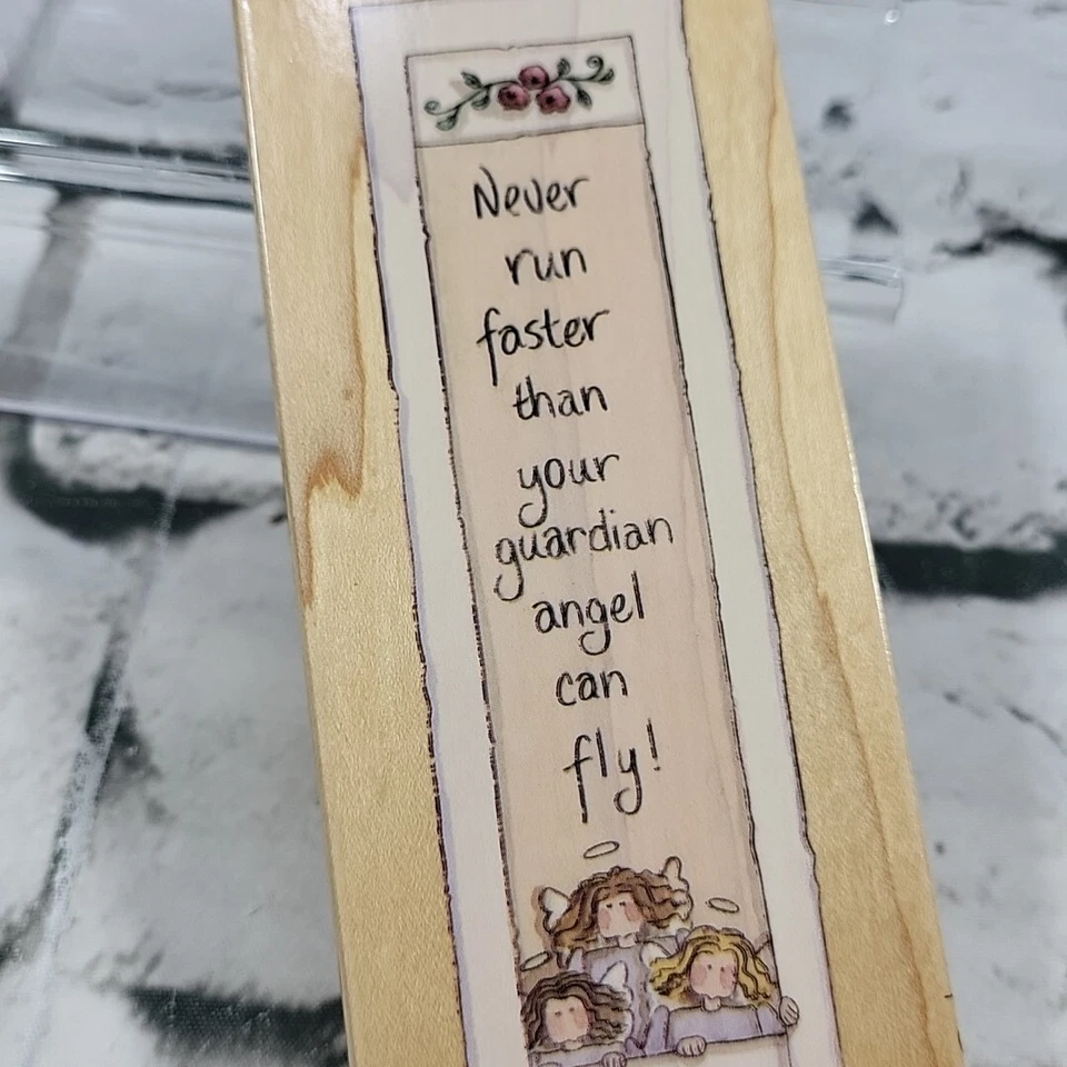 Estampillas Suceden Estampilla de Goma #80280 Nunca Corre Más Rápido Ángel de la Guarda  Foto 3 de 4