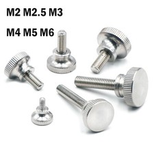 Knurled Thumb Screw Step Bolt Hand Grip Knob Bolts M2-M6 303 Stainless Steel