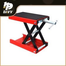 Wide Deck Motorcycle Scissor Jack Lift Stand Widow Cruiser Touring Bike 1100 lbs