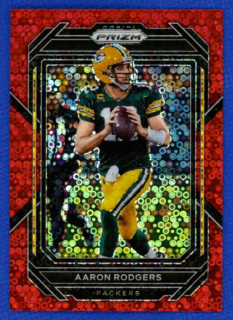 2022 Panini Prizm Prizms No Huddle Red #103 Aaron Rodgers Packers /50 NM-MT