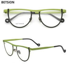 Vintage Pure Titanium Eyeglass Frames Men Women Round Retro Colorful Glasses