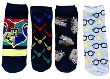 Socks Harry Potter 4 Pair Official Licensed Warner Bros. Hogwarts Wizard Magic