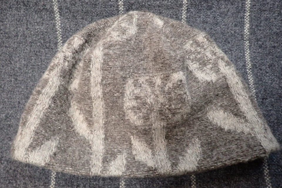 PISTIL Marrón Floral 100% Lana Mujer Talla Única Invierno Gorro Borla Sombrero - Italia Foto 3 de 4