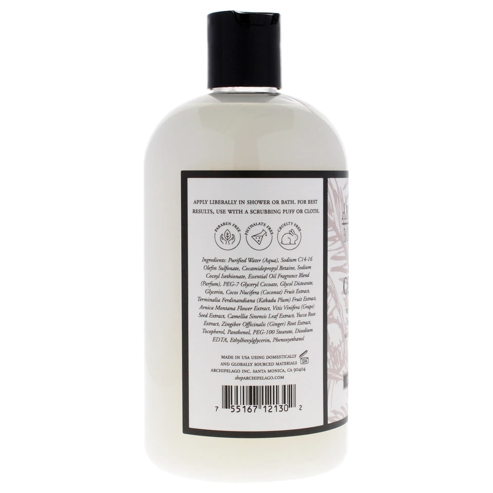 Lavagem Corporal - Coco por Archipelago Botanicals para Unissex - Lavagem Corporal 17 oz - Imagem 4 de 4