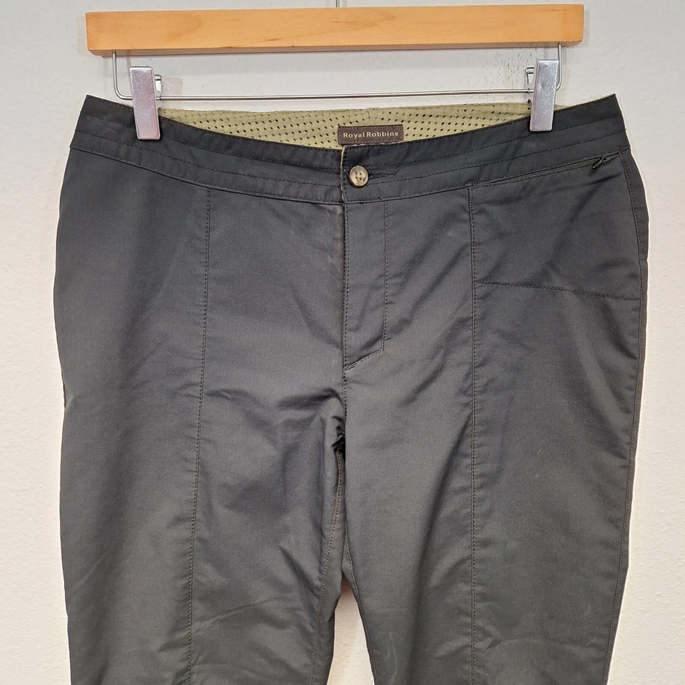 Pantalones de viaje Royal Robbins de vellón forrados finos para esquí campamento negros para mujer talla 6 Foto 3 de 4