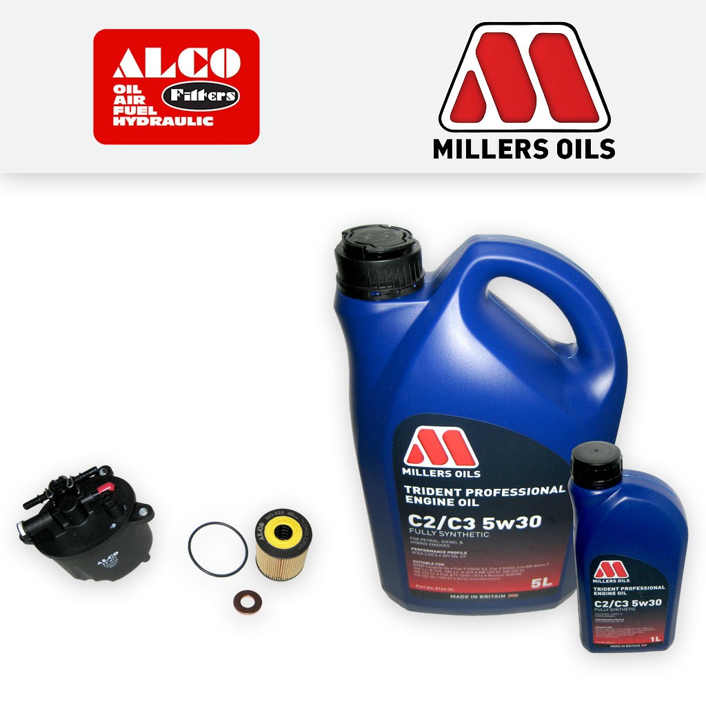 SERVICE KIT for CITROEN C6 2.2 HDI OIL FUEL FILTERS +C2/C3 OIL (2006-2012)