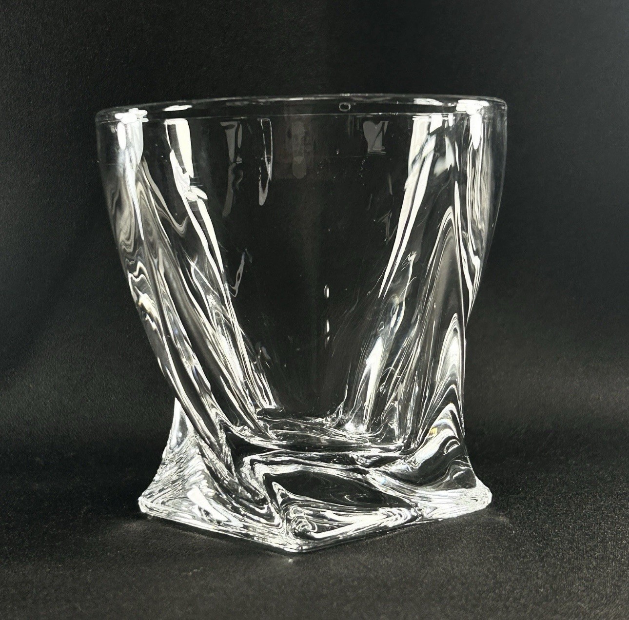 Mikasa Motion Crystal Whiskey Lowball Glasses Double Old Fashion Set Of 4