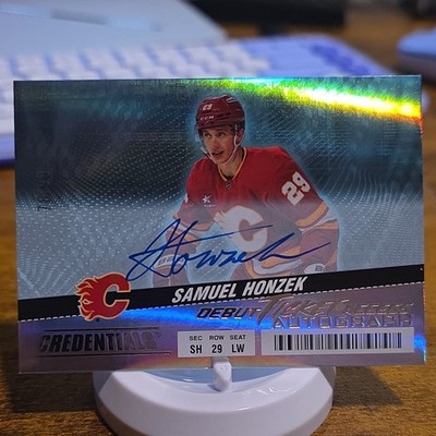 2024-25 Upper Deck Credentials Samuel Honzek Rookie Debut Ticket Auto  # 78/99
