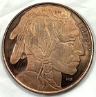 1 oz .999 Silver Round- Buffalo Highland Mint (HM) Toned/Abrasion Circulated