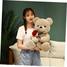 Cute Plush Rose Bear Stuffed Animal Teddy Bear Plush 45cm/17.7in Light Brown