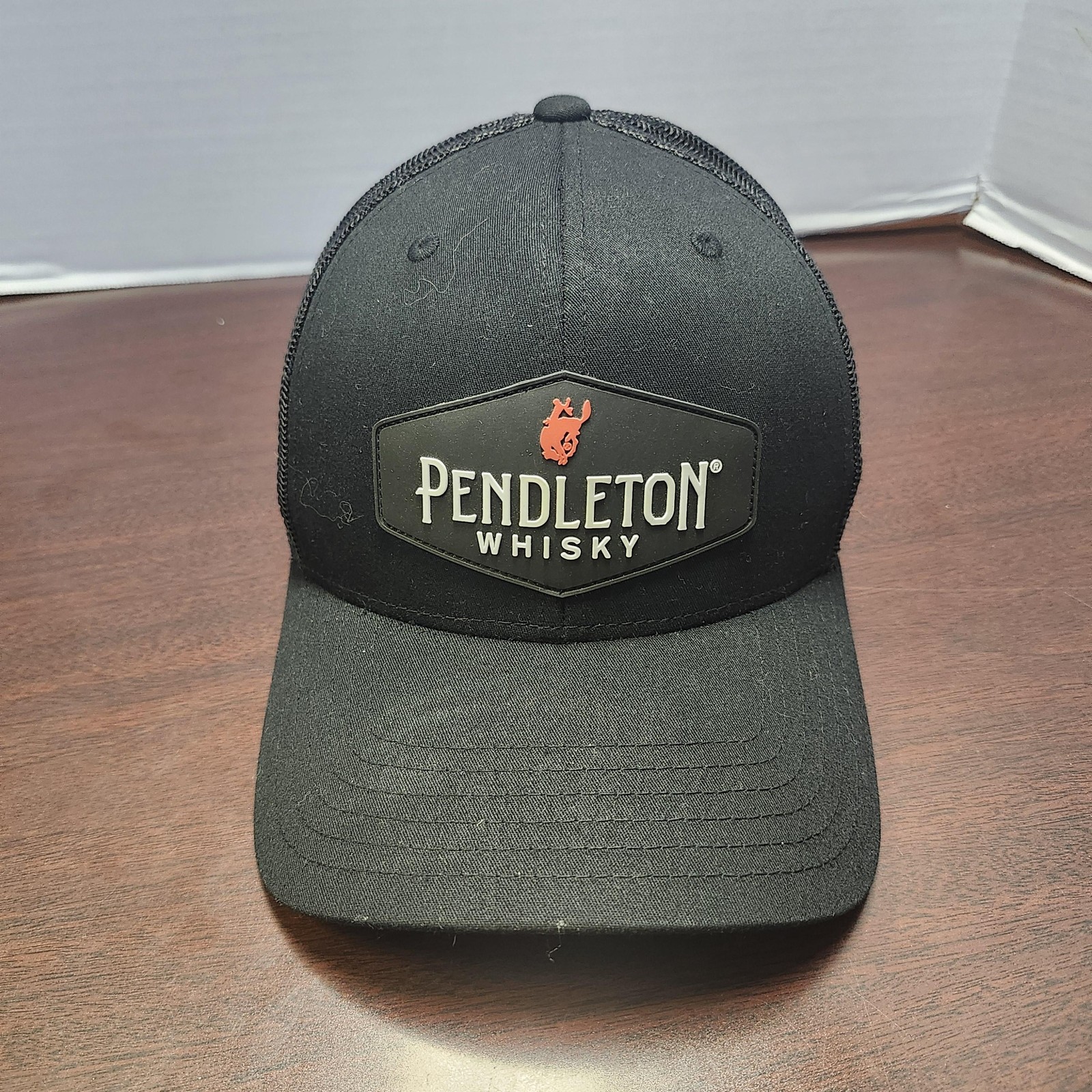 Pendleton Whisky Hat Cap Snap Back Black Mesh Tru… - image 1