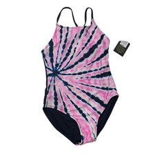 New Art Class Girls Large 10/12 Starburst Tie Dye 1PC Swim Swimming Suit