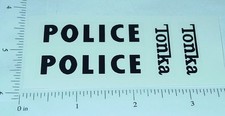 Tonka Police Jeep Vehicle Sticker Set TK-113