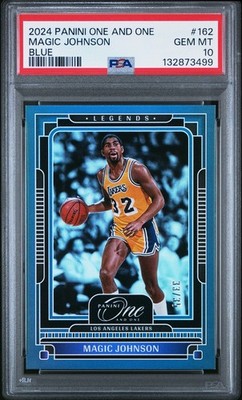 2024-25 Panini One and One - Legends Magic Johnson #162 Blue /35 PSA 10 Pop 1