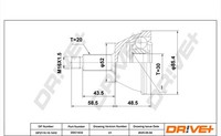 Gelenksatz Antriebswelle Dr!Ve+ DP2110.10.1432 M16X1,5 FüR VW FOX 5Z1 5Z3 5Z4 4