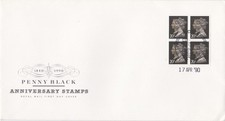 1990 GB FDC cover Penny Black Anniversary Stamps
