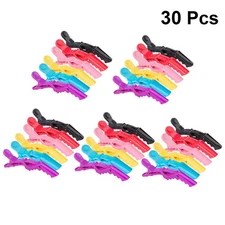 30 Pcs Plastic Hair Salon Clips Sectioning Clips Hairdressing Styling Set