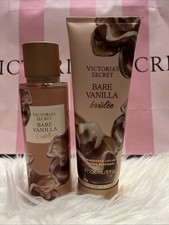SET Victoria's Secret BARE VANILLA BRULEE Fragrance Lotion and Fragrance Mist