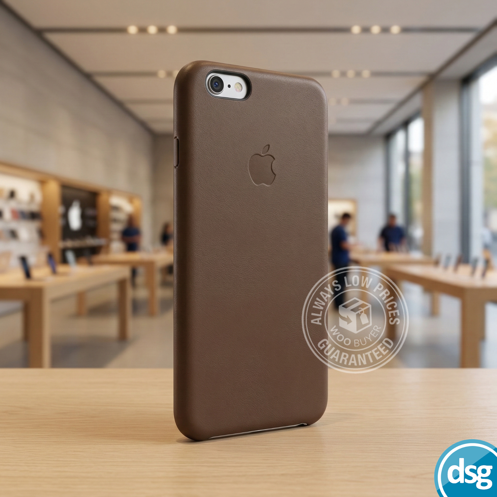 Genuine Apple iPhone 6 Plus and 6S Plus Leather Case Cover Olive Brown Official