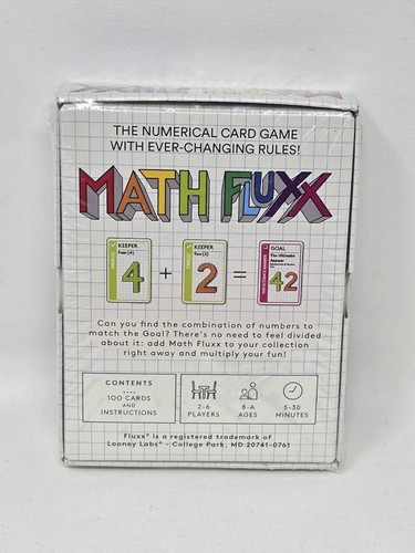Mathe Fluxx von Looney Labs - Das numerische Kartenspiel mit sich ständig ändernden Regeln NEU - Bild 2 von 6