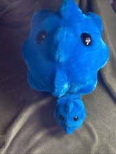 Set of 2- 5" and 10" Giant Microbes Common Cold Plush Stuffed Animal Germ Blue